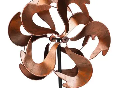 Copper Barlowe Contained Energy Wind Rotator 3D model