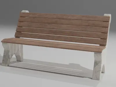 Street bench 3D model