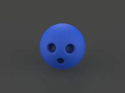 Cartoon Ball Bowling  Low-poly 3D model
