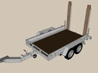 Remorque porte-vehicle 3D model