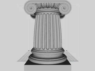 Ancient Roman Ionic COLUMN  for  Vase or  Pencil case or Box 3D print model