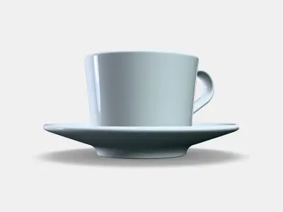 IKEA 365 Cup with saucer Low-poly 3D model