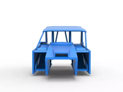 Shell of Vintage Dirt Modified stock car Version 6 Scale 1 to 25 3D print model