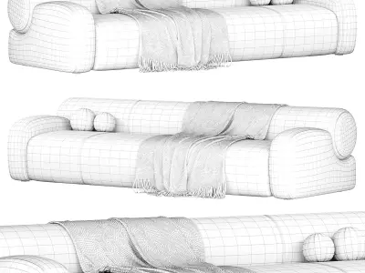 Oscar Sofa By Meridiani 3D model