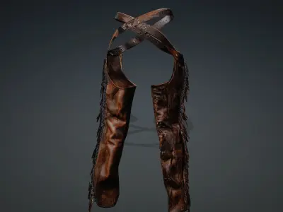 leather chaps PBR 4k Low-poly 3D model