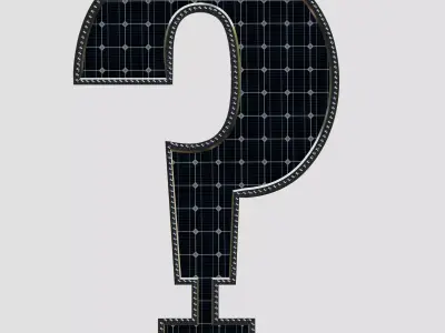 Solar Panel Question Mark 3D model