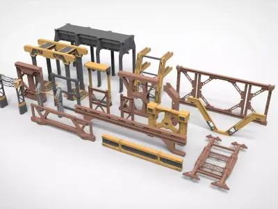 sci-fi Architecture kitbash 36 3D model