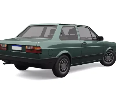 Car Voyage 1989  Low-poly 3D model