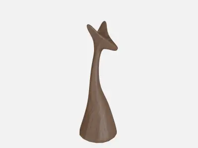 Wood fox Low-poly 3D model