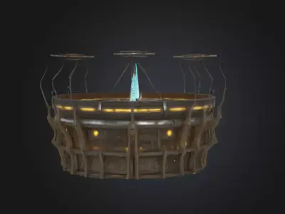 Post Apocalyptic Stadium 3d model Low-poly 3D model