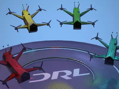 DRL Racer Drone Low-poly 3D model