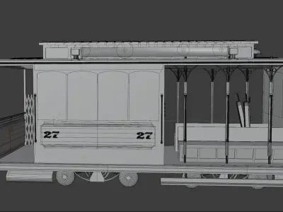 Cable Car San Francisco By SouthcalSceneries Low-poly 3D model