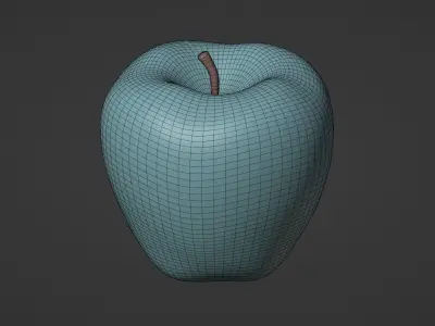 Realistic Yellow Apple 3D model