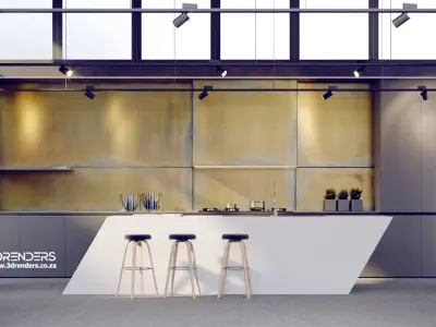 Corona - C4D Scene files - Modern Kitchen Interior 3D model