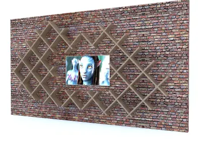 Shelf And Television Free low-poly 3D model