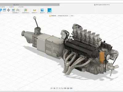 Ferrari 400 Superamerica - SA Engine - 4 litre 3D print model