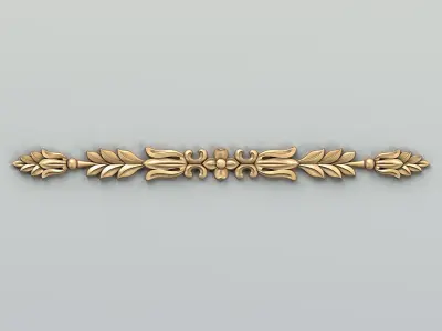 Carved decor horizontal 037 3D model