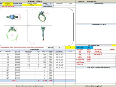 Luxury Side Stone Solitaire Ring CAD Design Rose Yellow Gold 3D print model