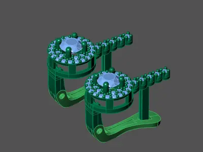 Women Earrings 3DM STL Womens Earring Renders 3D print models   3D print model 34