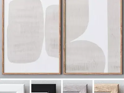 Set of large wall paintings  511 3D model