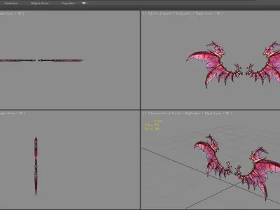 Cartoon death wing Low-poly 3D model