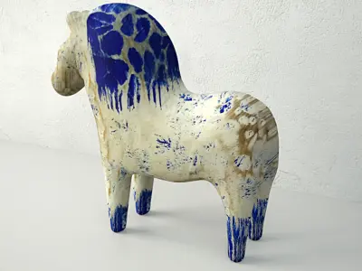 Swedish Dala Horse 3D model