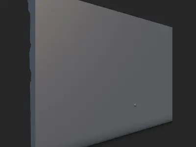 Scorched Rock Wall Detail 3D model