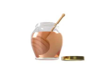 Honey Jar Low-poly 3D model