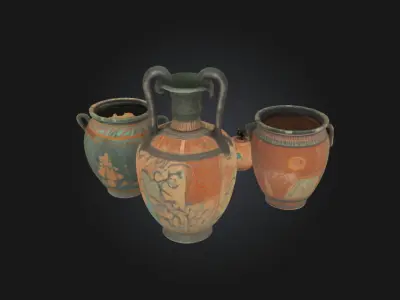 Ancient Ceramic Collection Historical Pottery 3D model
