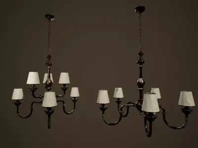 Antique Chandelier - PBR Game Ready Low-poly 3D model