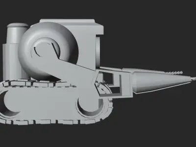 The Mining bot GAME-READY 3D modell Low-poly 3D model