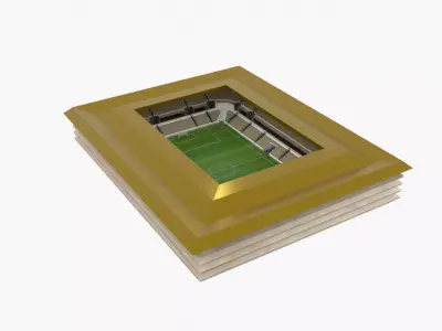 Soccer Stadium Low-poly 3D model 24