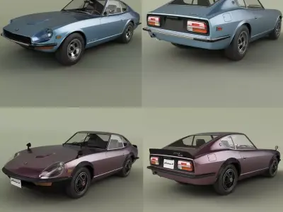 Datsun 240Z and 240ZG 3D Model Pack