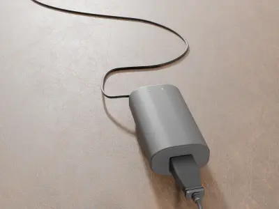 Laptop Charger Adapter 3D Model PBR Textured Non-Printable Low-poly 3D model