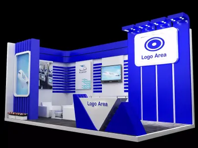 Booth Exhibition Stand a148 3D model