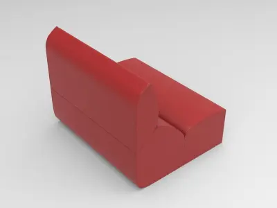 Sun Sofa Low-poly 3D model