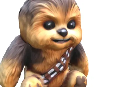 chewbacca Doll Low-poly 3D model