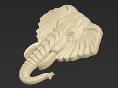 Elephant Head A62 3D print model