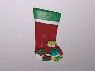 Christmas Decor Hanging Sock C 3D model