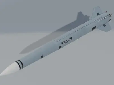 The Chinese Red Flag 9  air defense missile 3D model