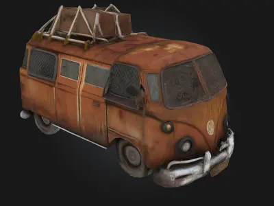 Rusty Road Tripper  Faded Memories on Four Wheels 3D model