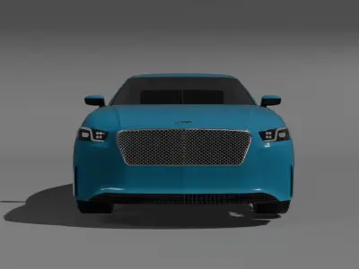 D-Segment Sedan Low-poly 3D model