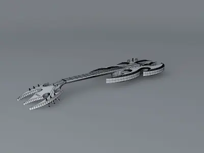 The Death Axe guitar Free 3D model