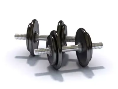 Black And Grey Sport Weights 3D model