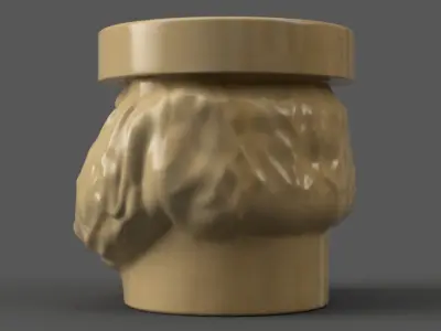 santa planter - vase - urn - candy dish - candle holder 3D print model