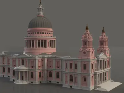 St Paul s Cathedral Low-poly 3D model