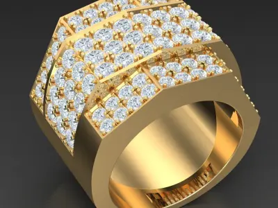 Luxury Men Rings Designs 5MR086 3D print model