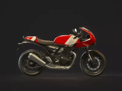 Base model Triumph Thruxton 400 2025 3D model