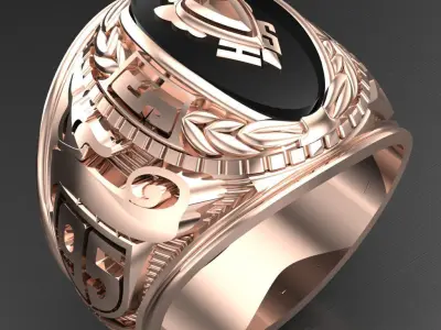 Luxury Men Rings Designs 6MR099 3D print model