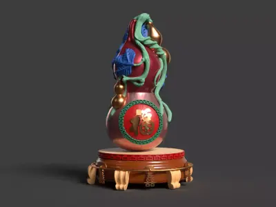 Chinese  gourd figure 3D model